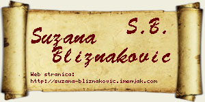 Suzana Bliznaković vizit kartica